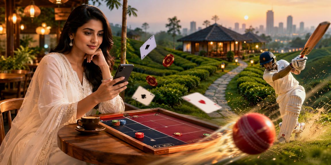 সিলেটের চা বাগানে ক্রিকেট বেটিং উপভোগ করছেন একজন ব্যবহারকারী